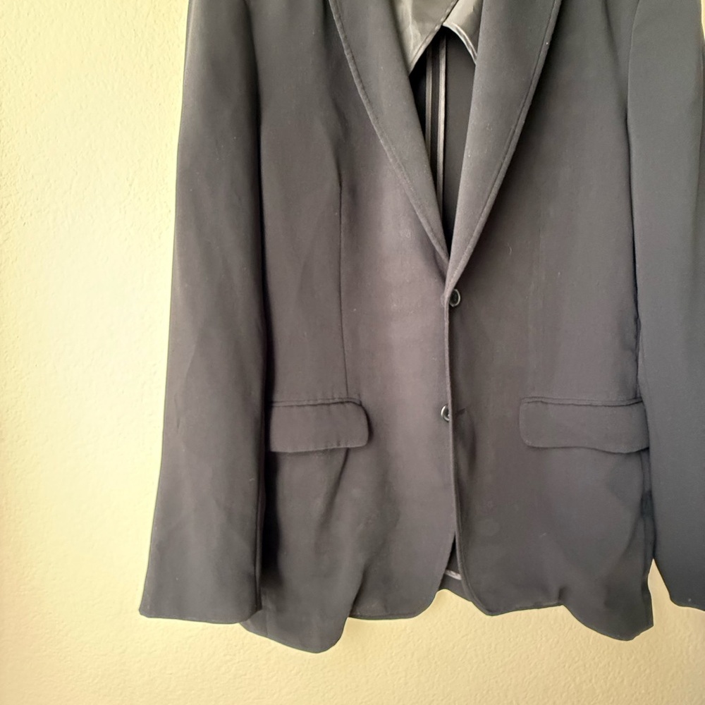 Tasso Elba Mens Blazer Size M Black Classic Suit Jacket Two Button - Picture 5 of 8